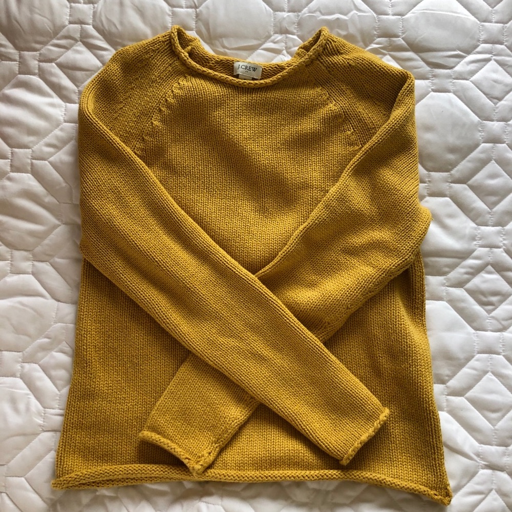JCrew yellow sweater